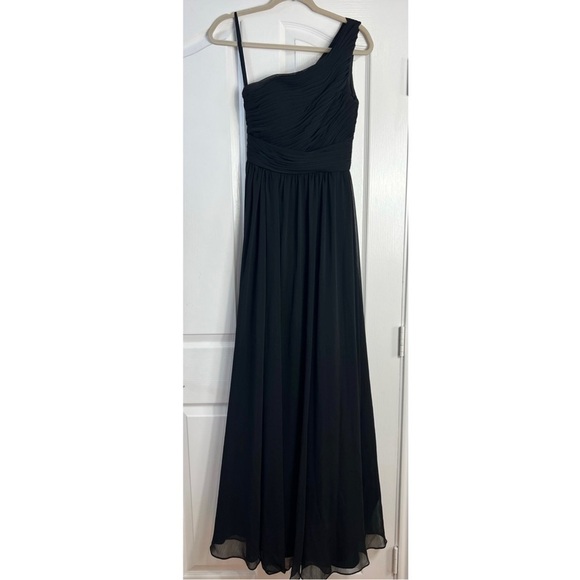 Morilee one shoulder maxi gown dress size 2 - Picture 5 of 7